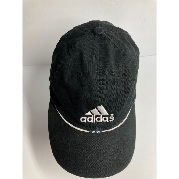 Adidas Adult Hat Cap Black White Embroidered Cotton Twill‎ Sports Active Outdoor - Picture 3 of 16